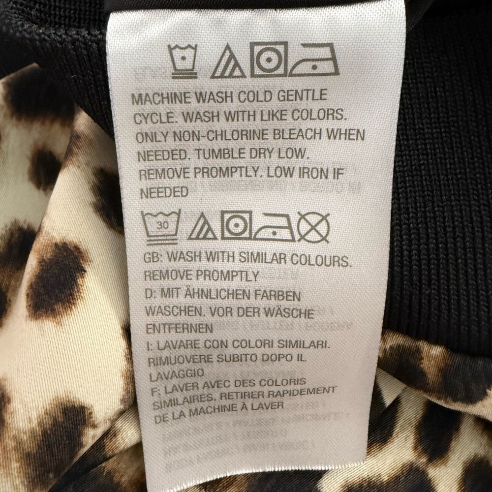 Susan Graver Leopard Print Bomber Jacket Size L Zip Animal Print Chic - Picture 6 of 8